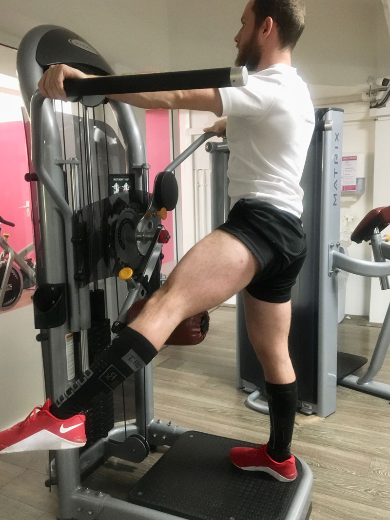 Hip Trainer - Exerciceur Cuisses & Plancher Pelvien - Compteur Automatique, Résistance Réglable - Rose